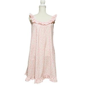 Charmajestry (Mrs Gray) Betty Nightie Dress Nightgown Pink Heart Print & Ruffles